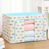 Storage Box Folding Dustproof for Bedroom Clothes Toys Storage