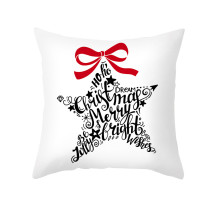 Home Decoration Christmas Letter Star Hat Pillowcase Cushion Pillow Cover