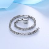 Women's DIY Adjustable 3mm Snake Bone Silver Basic Chain Charm Jewelry