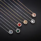 Beating Heart Clavicle White Zircon Diamond Chain Jewelry Necklace
