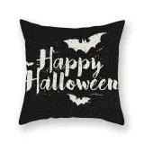 Halloween Holiday Pillowcase Cartoon Letter Cushion Cover Sofa Cushion