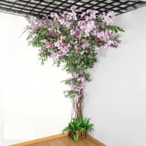 Artificial Monolayer Cherry Blossom Tree Wedding Background Wall Decoration Flowers