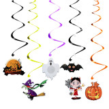 Happy Halloween Decoration Set Pumpkin Ghost Bat Human Skeleton and Balloon