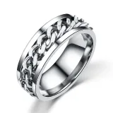 Anxiety Stainless Steel Spinner Ring Anti Anxiety Moon Star Cool Stress Relieveing Rings