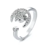 Jewelry Butterfly Star Spinner Rings for Anxiety Full Diamond Adjustable