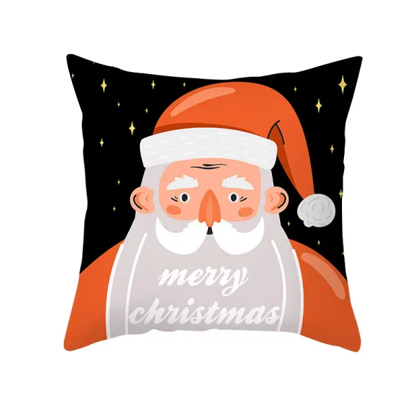 Home Decoration Christmas Santa Claus Pillowcase Cushion Pillow Cover