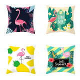 4PCS Home Cotton Decorative Throw Pillow Case Spring Flower Pattern Cushion Covers For Sofa Couch Bed Chair