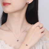 Silver Zircon Diamond Dream Planet Pendant Chain Jewelry Bracelet Earrings Necklaces Rings Jewelry Sets