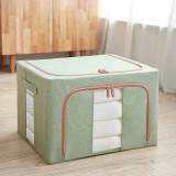 Storage Box Flax Pure Colo Dustproof With Clear Window Carry Handles