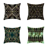 4PCS Home Cotton Decorative Rhombus Printing Throw Pillow Case Cushion Covers For Sofa Couch Bed Chair