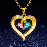 Heart Necklace Diamond Jewelry Birthday Mother's Day Gift for Women