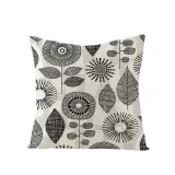 4PCS Home Cotton Plant Printin Decorative Throw Pillow Case Cushion Covers For Sofa Couch Bed Chair