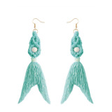 Mermaid Tassel Stud Earrings