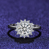 Silver Zircon Diamond Sunflower Pendant Chain Jewelry Bracelet Earrings Necklaces Rings Jewelry Sets
