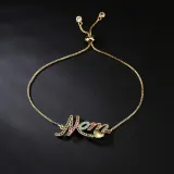 Mama Multicolor Letter Diamante Necklace Bracelet Mom Jewelry Set Gift For Mother's Day