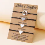 Mother's Day Gifts Bracelets Necklace Set Jewelry Matching Heart Bracelet from Daughter Mom