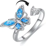 Butterfly Spinner Stainless Steel Ring for Fidget Ring Anxiety Stress Relief