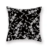 Halloween Holiday Pillowcase Cartoon Skull Head Cushion Cover Sofa Cushion