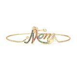 Mama Multicolor Letter Diamante Necklace Bracelet Mom Jewelry Set Gift For Mother's Day