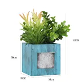 Artificial Succulent Plant Combination Wooden Potted Landscape Decoration