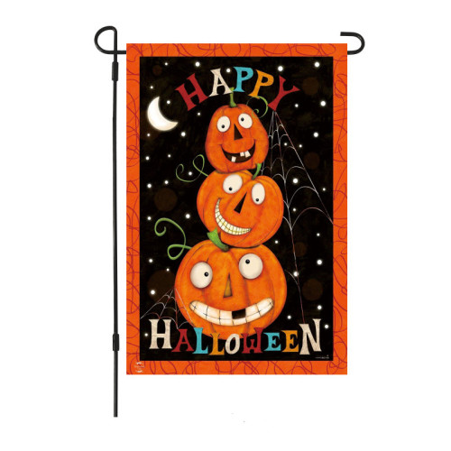 Halloween Colorful Pumpkin Double-Sided Garden Flag Party Decoration Flag
