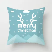 Home Decoration Christmas Simple Christmas Letter Elk Sofa Hugging Pillowcase Cushion Pillow Cover