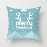 Home Decoration Christmas Simple Christmas Letter Elk Sofa Hugging Pillowcase Cushion Pillow Cover