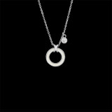 Full Drill Jade Ring Diamond Pendant Chain Jewelry Necklace