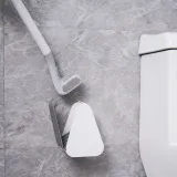 Toilet Brush Long-Handled Golf Brush Head Toilet Brush No Dead Ends Self-Opening and Closing Water-Proof Base
