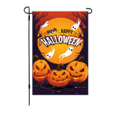 Halloween Pumpkin Ghost Double-Sided Garden Flag Party Decoration Flag