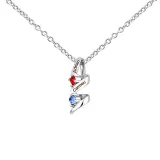 DIY Diamond Necklace Letter Pendant Name Engraved Custom with Birth Stone