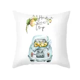 4PCS Home Cotton Decorative Lemon Throw Pillow Case Cushion Covers For Sofa Couch Bed Chair