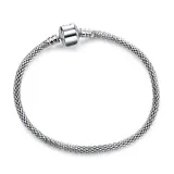 Women's DIY Adjustable 3mm Snake Bone Silver Basic Chain Charm Jewelry
