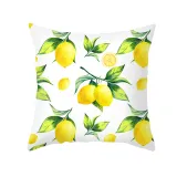 4PCS Home Cotton Decorative Lemon Throw Pillow Case Cushion Covers For Sofa Couch Bed Chair