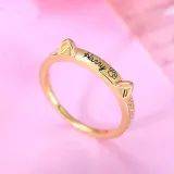 Custom Dog Name Bone Ring Sterling Silver Moissanite Drill Ring for Dog Lover
