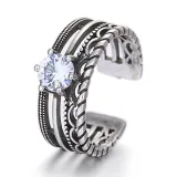 9PCS Silver Vintage Knuckle Stackable Finger Punk Rings Set