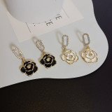 3PCS Pearl Jewelry Flower Necklace Brooch and Earrings Set Mom Gift For Mother's Day