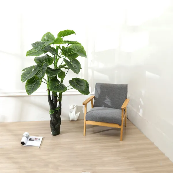 Artificial Plant Potted Taro Tree Green Plant Bonsai Decoration