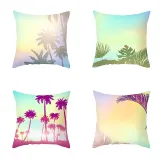 4PCS Home Cotton Decorative Sandbeach Throw Pillow Case Cushion Covers For Sofa Couch Bed Chair
