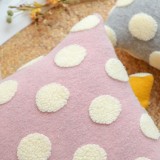 Wool Polka Dots Pillows Home Decor Embossed Pattern Pillow Covers