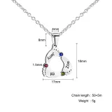 Hollow Out Necklace Pendant Feet with Name Engraved Custom Gift For Mom