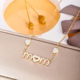 Mama Multicolor Letter Diamante Necklace Bracelet Mom Jewelry Set Gift For Mother's Day
