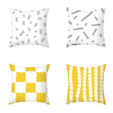 4PCS Home Cotton Decorative Slogan Pattern Throw Pillow Case Cushion Covers For Sofa Couch Bed Chair