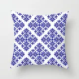 4PCS Home Cotton Decorative Celadon Flower Throw Pillow Case Cushion Covers For Sofa Couch Bed Chair