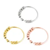 Stainless Bead Steel Ring for Fidget Ring Anxiety Stress Relief