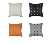 PU Leather Cross Design Decorative Throw Pillow Case Cushion Covers For Sofa Couch Bed Chair
