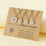 Mother Daughter Necklace Stainless Steel Dandelion Matching Friends Gifts for Mother's Day
