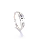 9PCS Silver Vintage Good Luck Smile Face Stackable Finger Punk Rings Set
