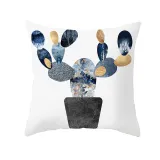 4PCS Mermaid Cactus Cotton Decorative Throw Pillow Case Cushion Covers