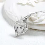 Love Heart Mom Necklace 925 Sterling Silver Necklaces Birthday Mother's Day Jewelry Gift for Women